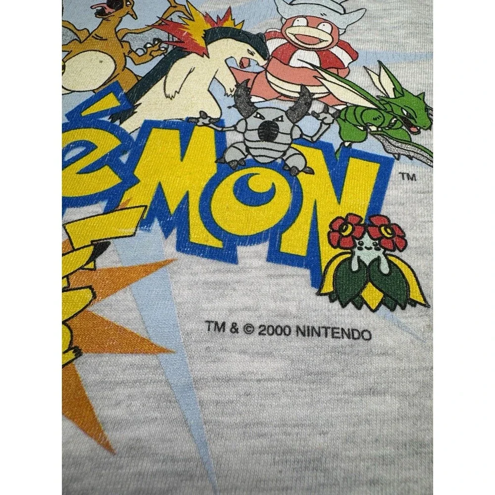 Vintage 2000 Pokemon Movie T Shirt Youth Large Lugia Charizard Nintendo Promo